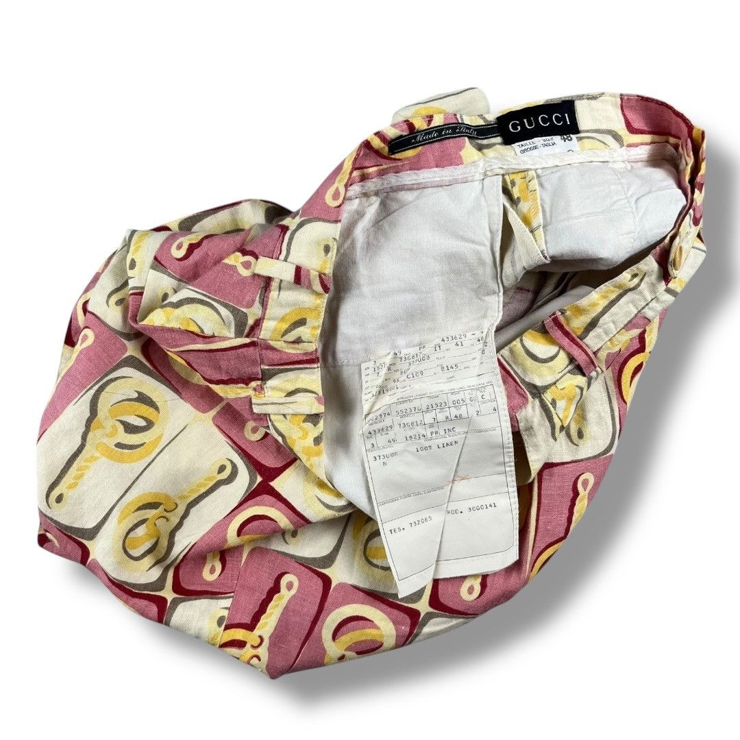Gucci RARE Gucci Tom Ford S/S99 Interlocked Print Pleated Shorts Size US 28 / EU 44 - 6 Thumbnail
