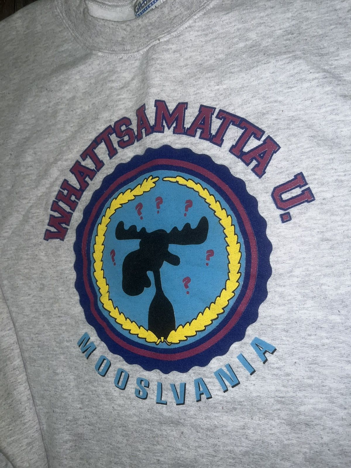 Vintage Vintage Rocky & Bullwinkle WHATTSAMATTA MOOSLVANIA Sweater Size US L / EU 52-54 / 3 - 2 Thumbnail