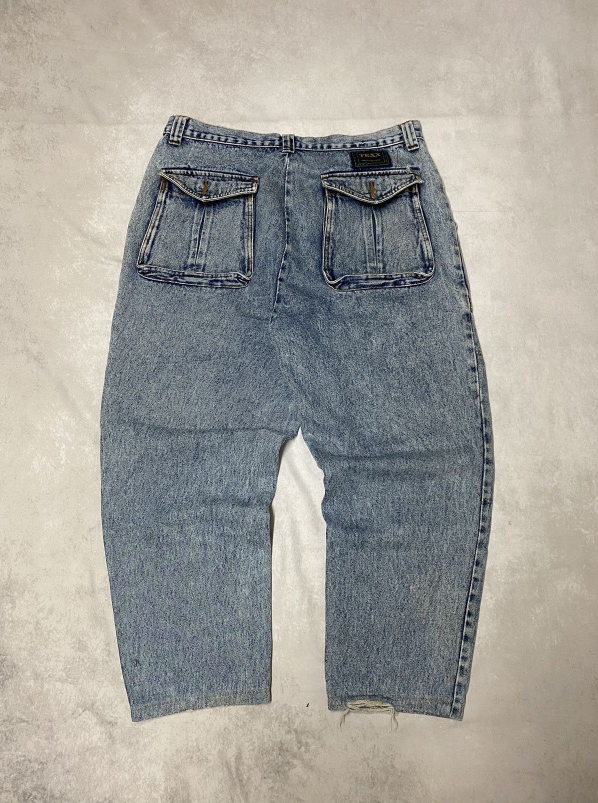 Japanese Brand × Vintage Crazy Vintage Texx Streetwear Y2K 2000’s Cargo Jeans (34x26) Size US 36 / EU 52 - 2 Thumbnail