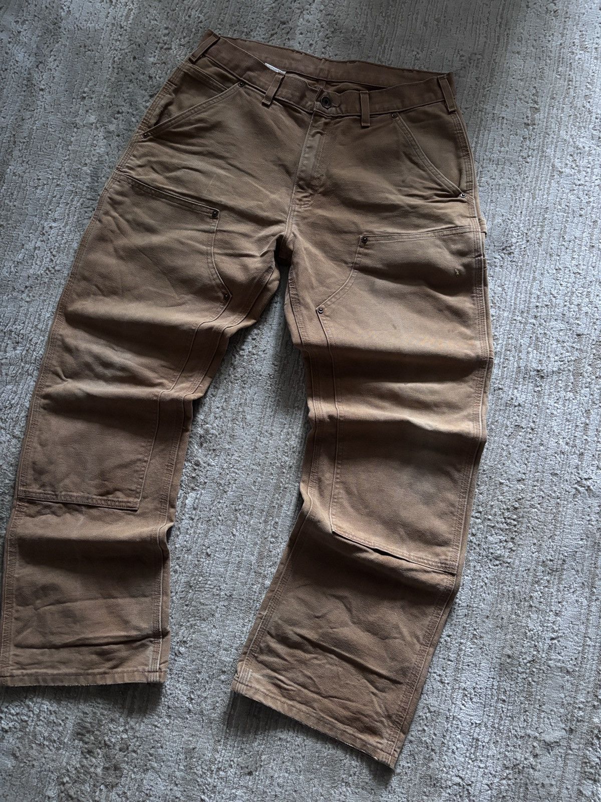Carhartt Carhartt Vintage Brown Double knee carprenter pants Size US 34 / EU 50 - 4 Thumbnail