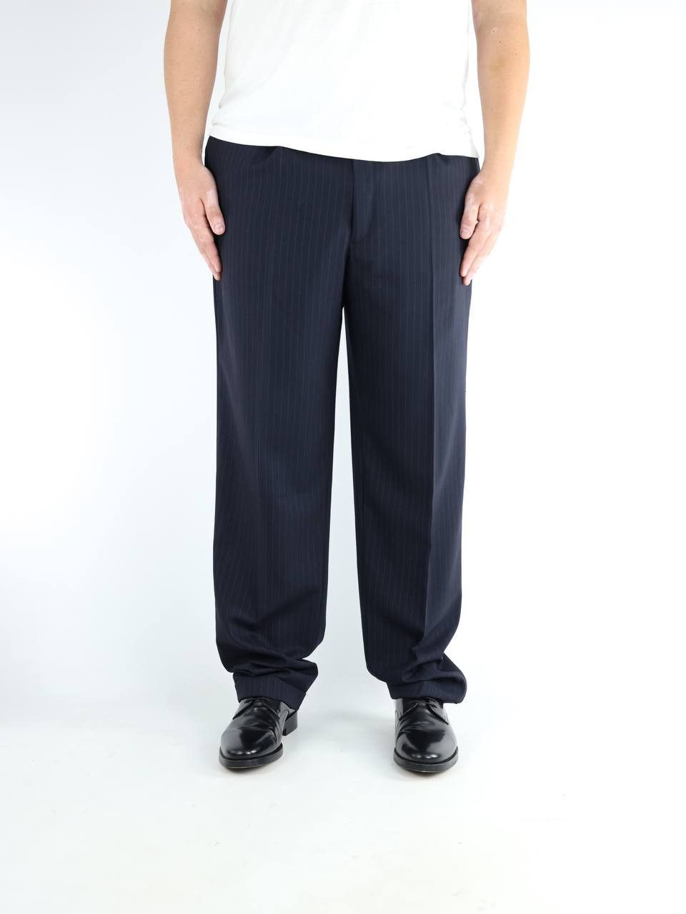 Oscar De La Renta OSCAR DE LA RENTA Striped formal trousers Size 54R - 1 Thumbnail