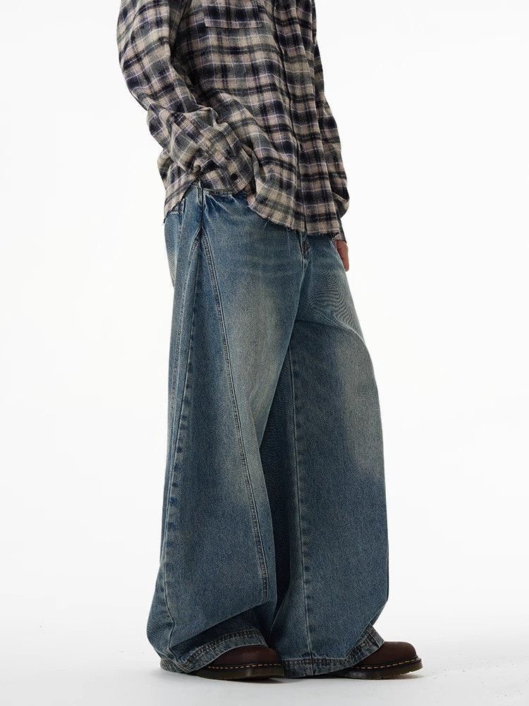 Japanese Brand Retro loose wide leg high street jeans Size US 34 / EU 50 - 3 Thumbnail