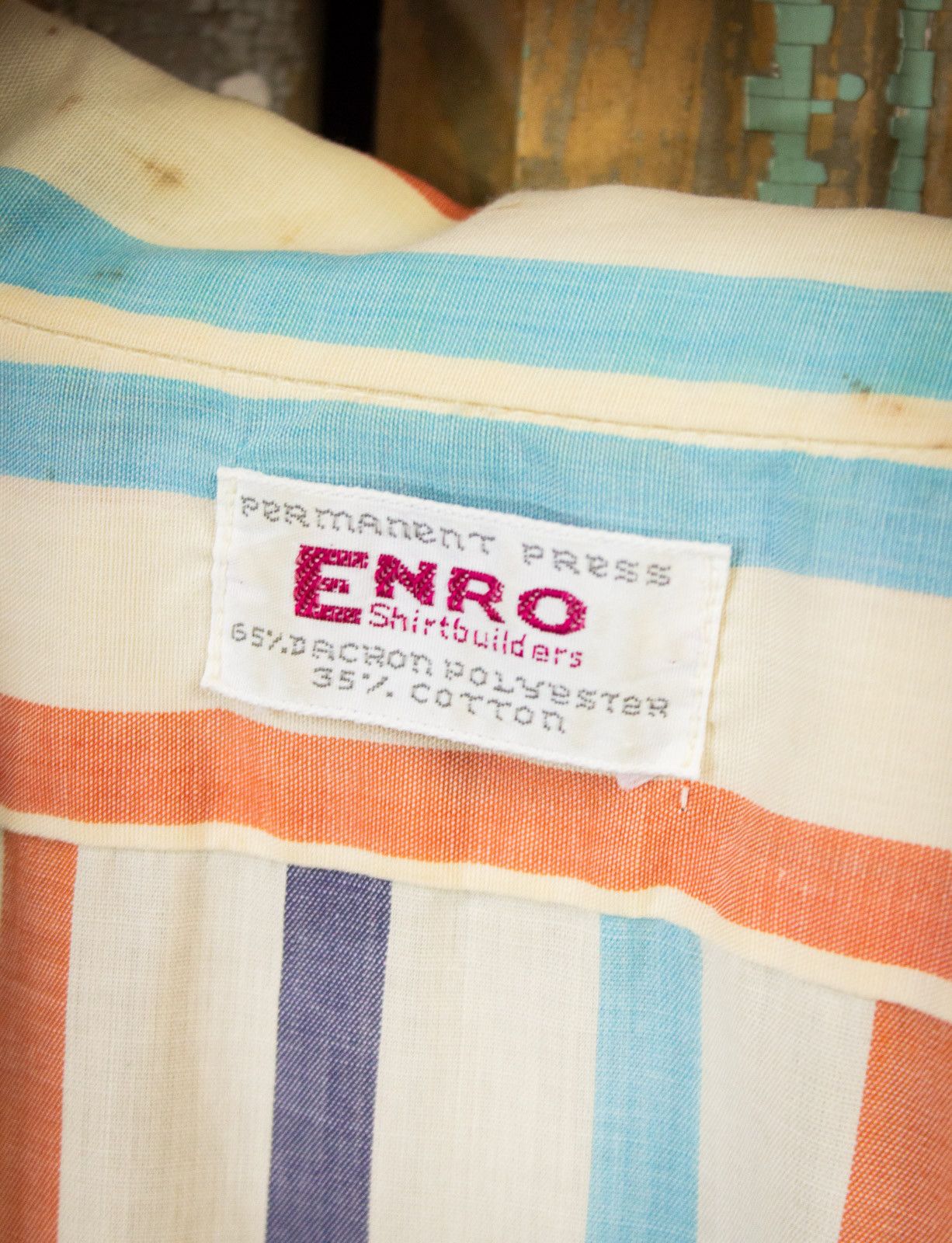 Vintage Vintage Enro Striped Button Up Shirt 70s Size US L / EU 52-54 / 3 - 2 Thumbnail