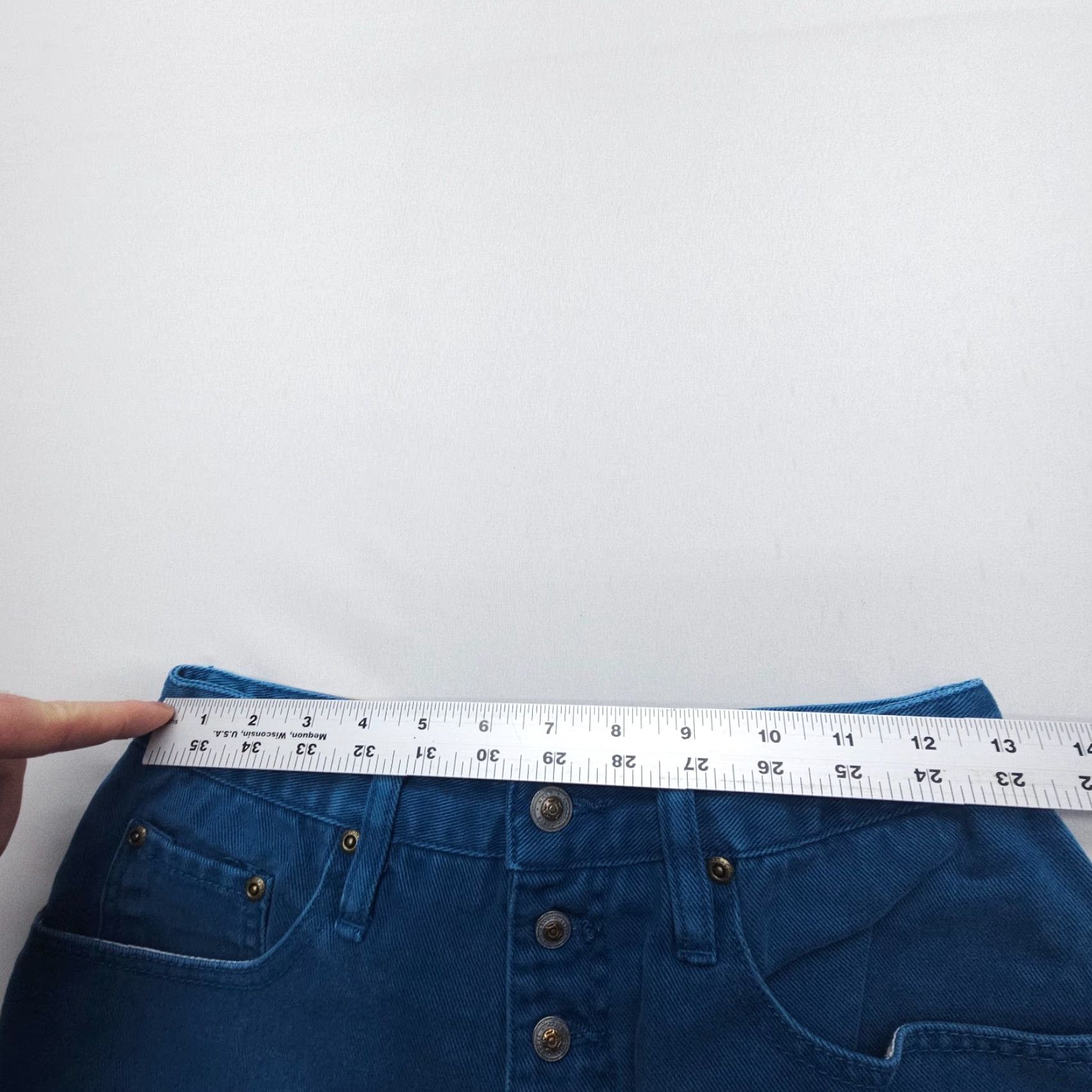Vintage VINTAGE Paris Sport Club High Rise Mom Jeans Size 8 Blue 90s Denim 5-Pocket Exposed Button Fly Womens Jeans Size 30" / US 8 / IT 44 - 7 Thumbnail