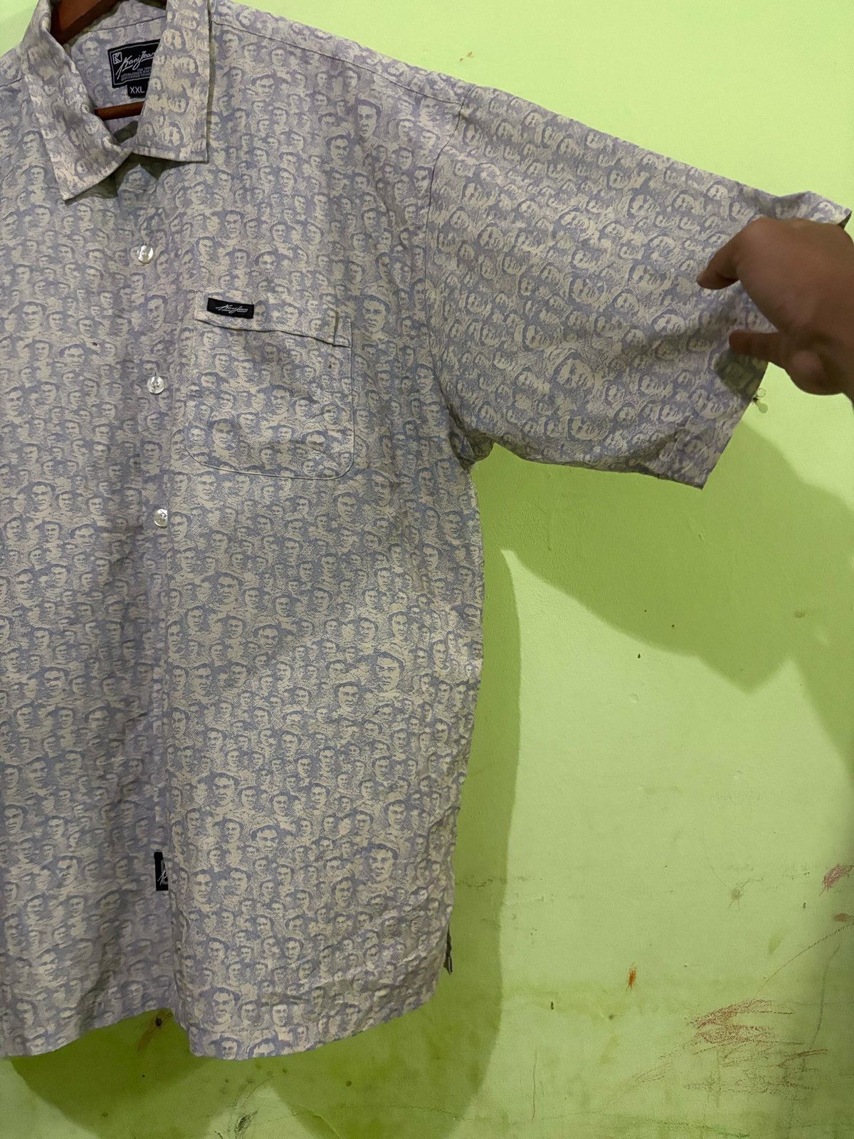 Karl Kani × Vintage Vintage Karl kani Button Shirt Full Print Face Design HipHop Size US XXL / EU 58 / 5 - 3 Thumbnail