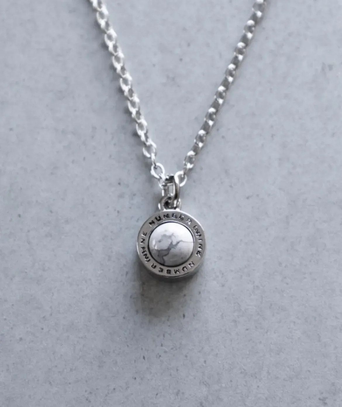 Number (N)ine LAST ONE! Number nine round logo stone charm necklace Size ONE SIZE - 1 Thumbnail