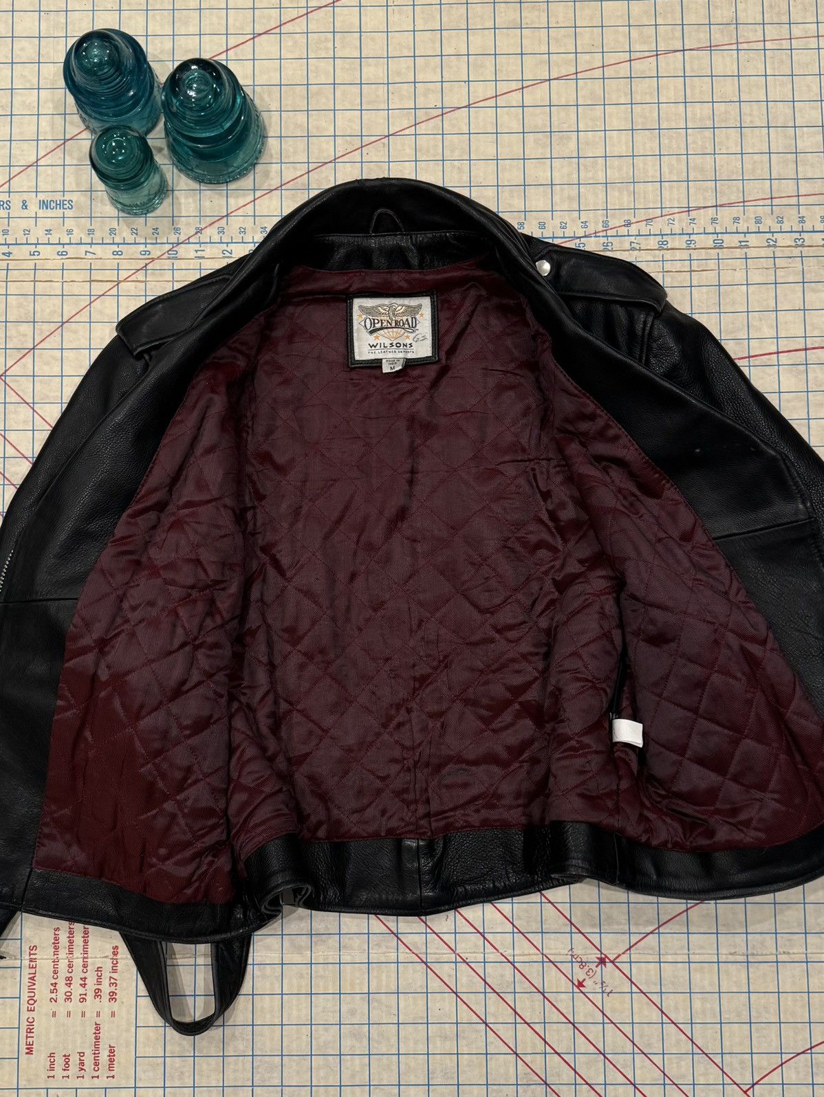 Wilsons Leather Wilson’s Leather Open Road Black Leather Motorcycle Jacket Size US M / EU 48-50 / 2 - 6 Thumbnail