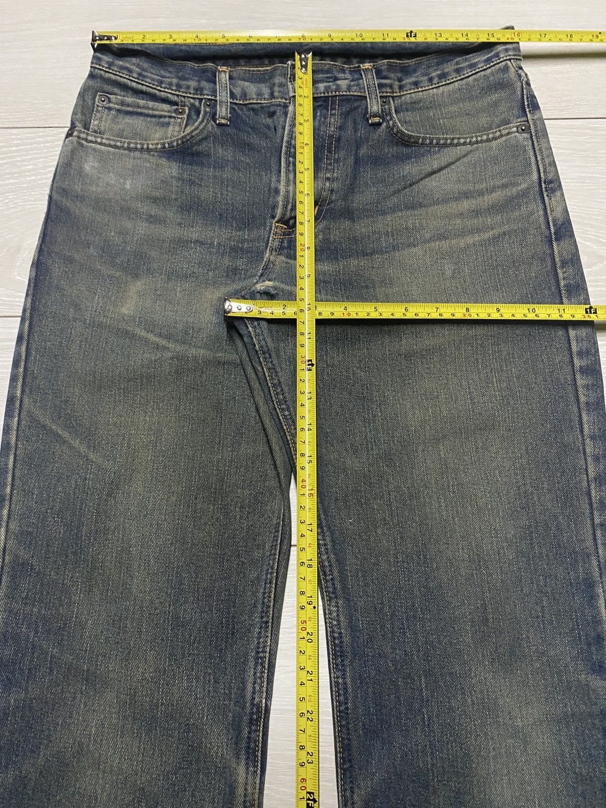 Japanese Brand Vintage Edwin 403 Revers Faded Loose Jeans Size US 32 / EU 48 - 12 Thumbnail