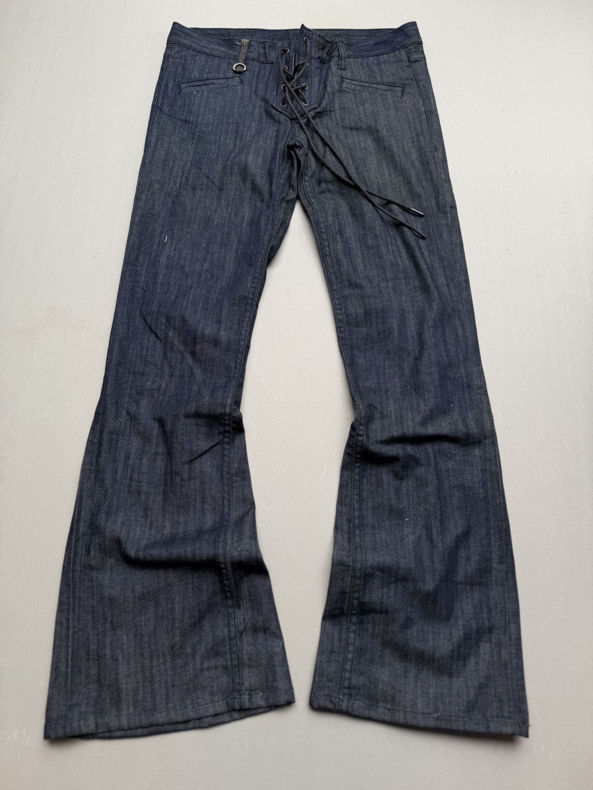 Japanese Brand Y3 lace up flare jeans Size US 28 / EU 44 - 1 Thumbnail