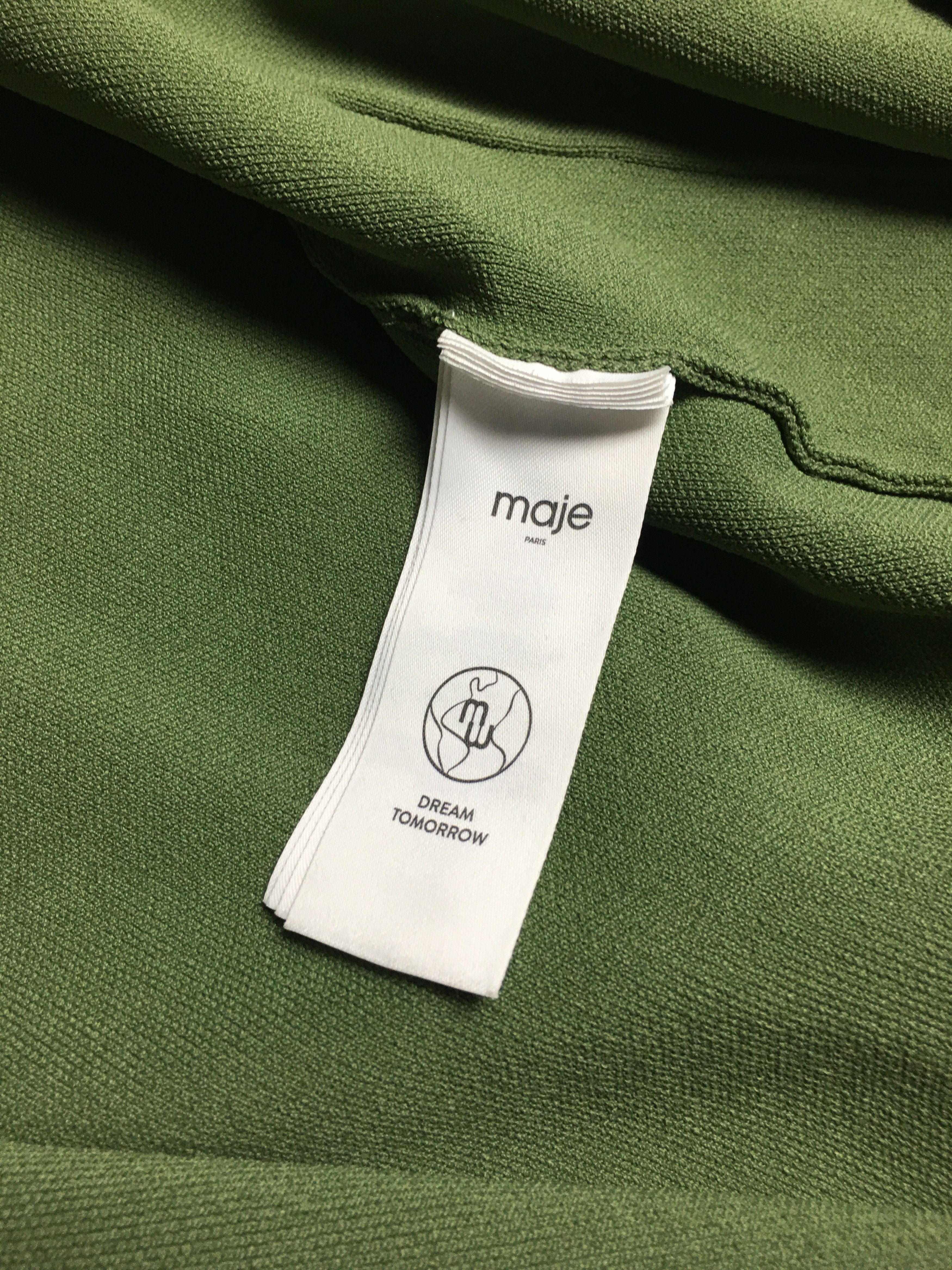 Maje Maje Green Cardigan with Braided Trim Size 3/L Size L / US 10 / IT 46 - 16 Thumbnail