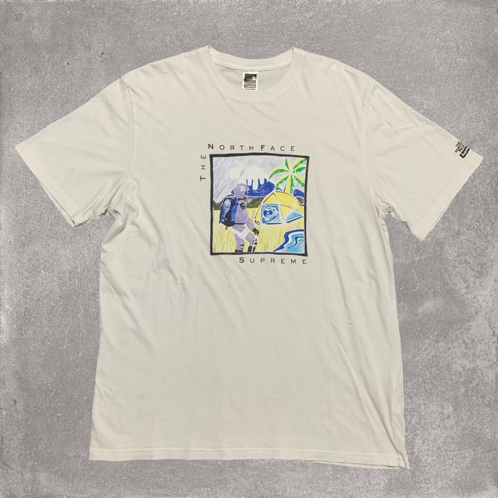 Supreme Supreme Large The North Face Sketch White Tee 2022 | Grailed