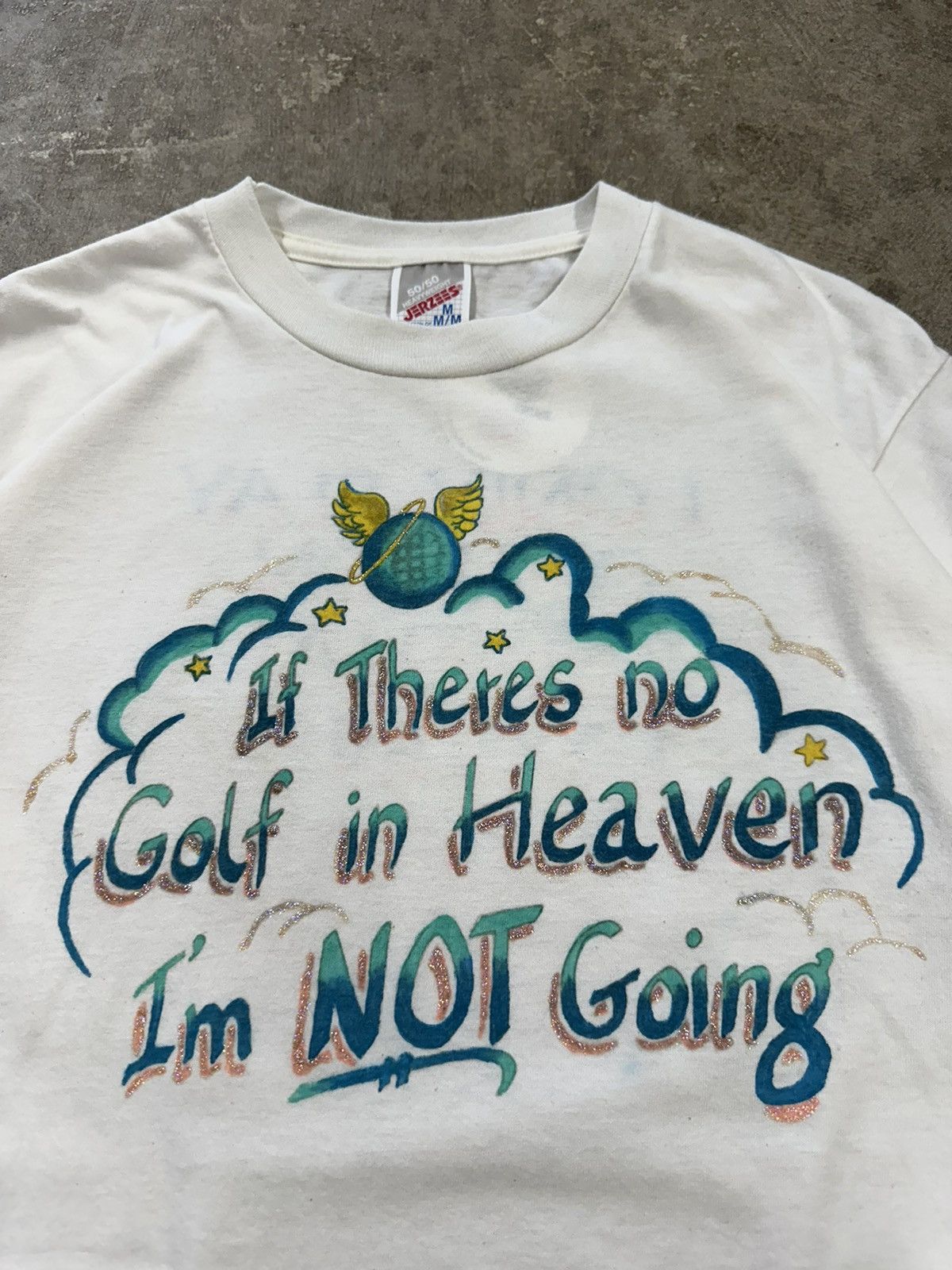 Vintage Vintage 90s If Theres No Golf In Heaven Im Not Going T-Shirt Size M / US 6-8 / IT 42-44 - 5 Thumbnail