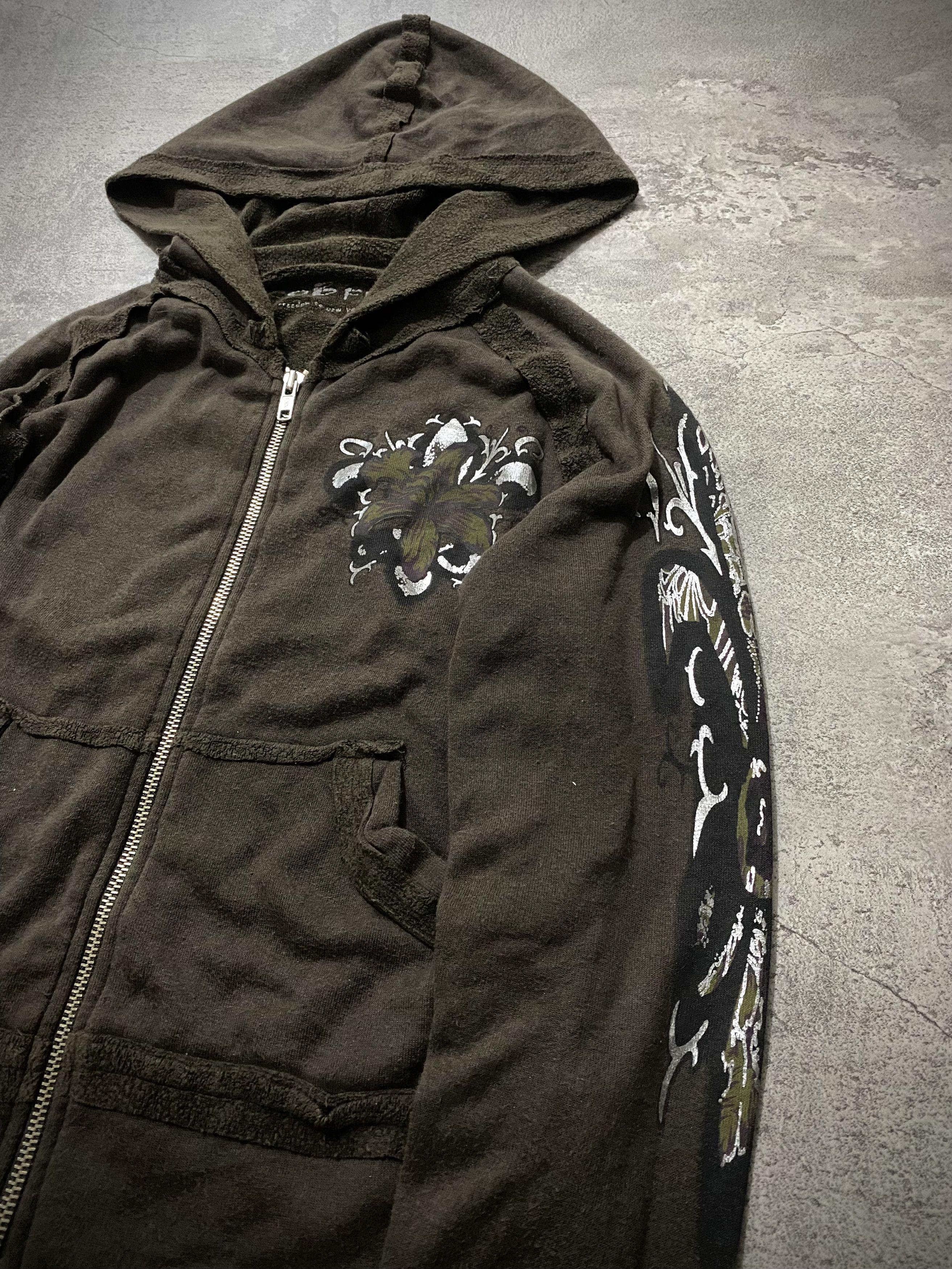 Japanese Brand Y2&K 2B FREE VKEI STYLE BOXY HOODIE Size US S / EU 44-46 / 1 - 4 Thumbnail