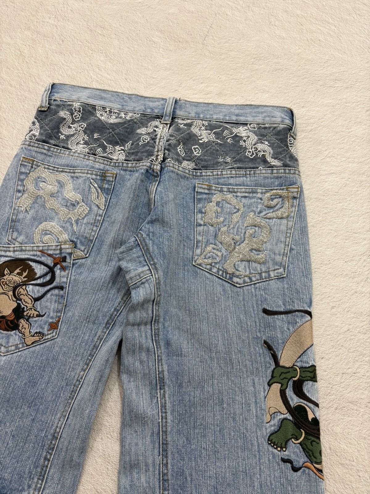 Kapital 2000s karakuri traditional japan embroidery denim Y2k style Size US 32 / EU 48 - 3 Thumbnail