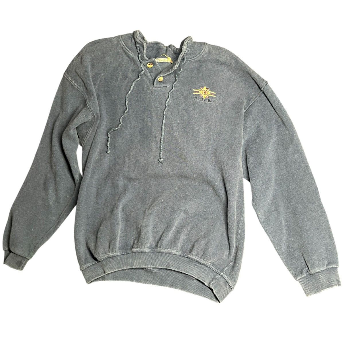 Lee 1990s Tampa Bay LEES Sport Fleece Henley - Men’s Large Vtg Size US L / EU 52-54 / 3 - 1 Thumbnail