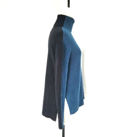 Athleta Transit Teal/Black Colorblock Turtleneck Sweater Winter Work Size XXS / US 00 / IT 34 - 6 Thumbnail