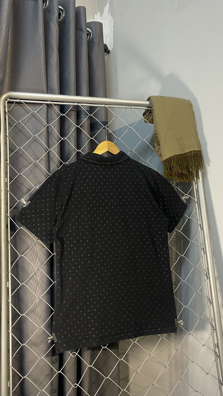 Japanese Brand × Schott × Vintage VINTAGE SCHOTT N.Y.C AOP STAR EMBROIDERY MEDIUM COLLAR TEE Size US M / EU 48-50 / 2 - 2 Thumbnail