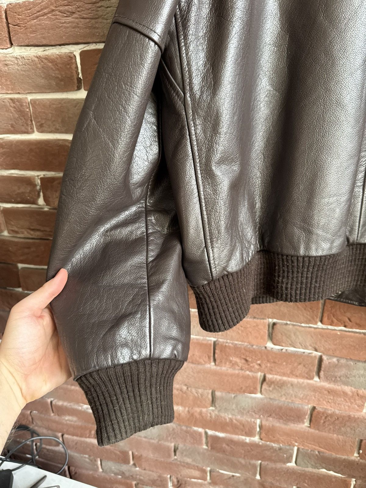 Vintage Conbipel Vintage 90s Flight Leather Jacket Rare Rock Roll Size US L / EU 52-54 / 3 - 14 Thumbnail