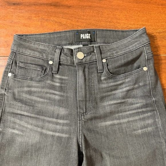 Paige PAIGE HOXTON ULTRA SKINNY GRAY JEANS SZ 25 Size 25" / US 0 / IT 36 - 3 Thumbnail