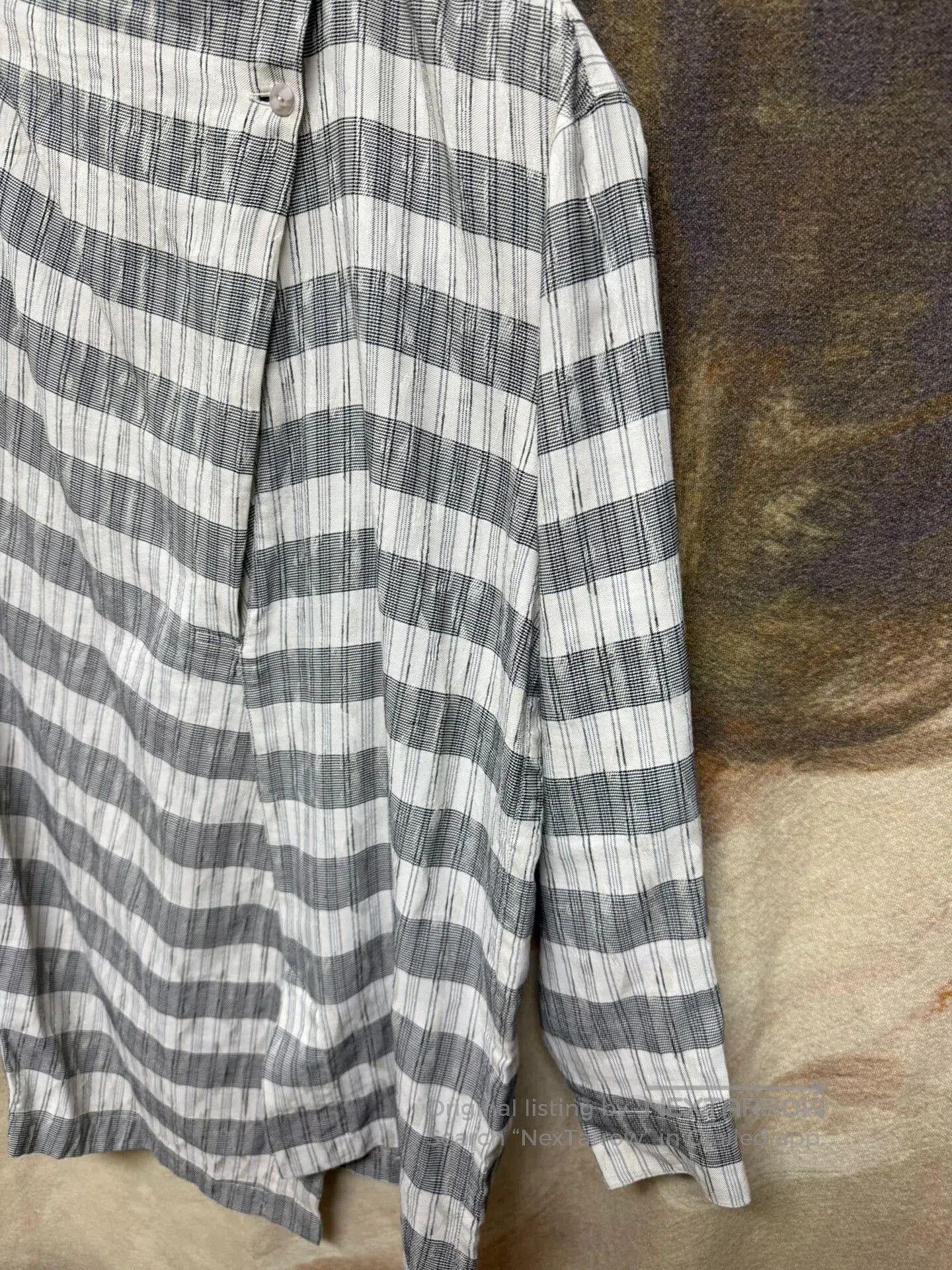 Issey Miyake issey miyake striped linen collar shirt. Size US M / EU 48-50 / 2 - 2 Thumbnail