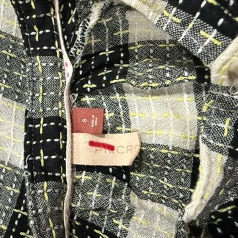 Anthropologie Anthropologie Pilcro Women's Plaid Button-Up Shirt Black Size S / US 4 / IT 40 - 7 Thumbnail