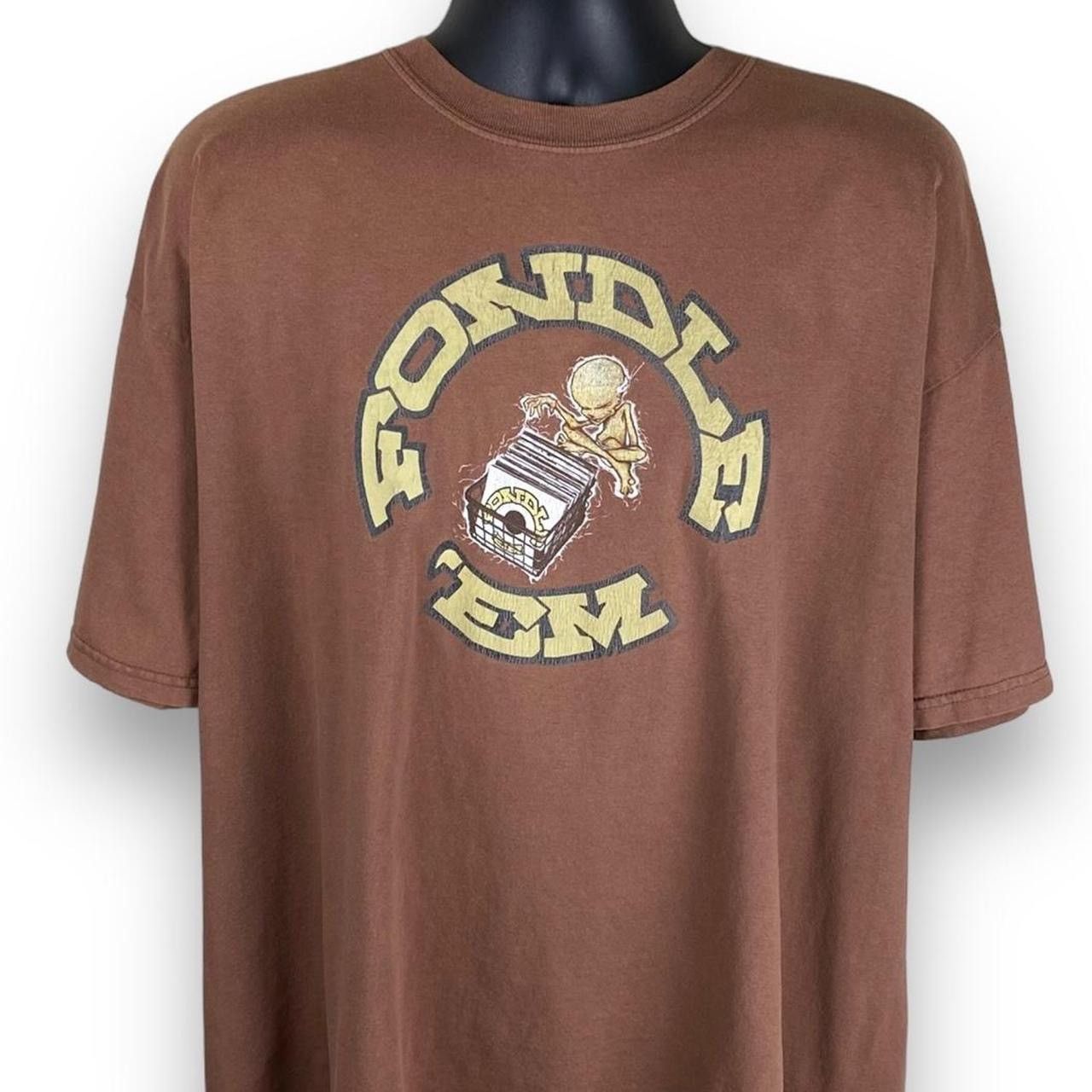 image of Rap Tees x Tee Shirt Vintage Gildan Fondle ‘Em Records Rap Hip Hop Tshirt in Brown, Men's (Size 2XL