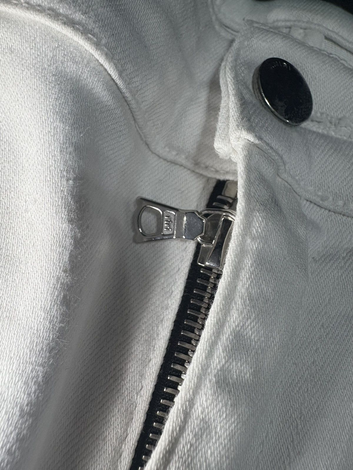 Amiri Amiri MX1 Distressed White Skinny Jeans Size US 34 / EU 50 - 4 Thumbnail