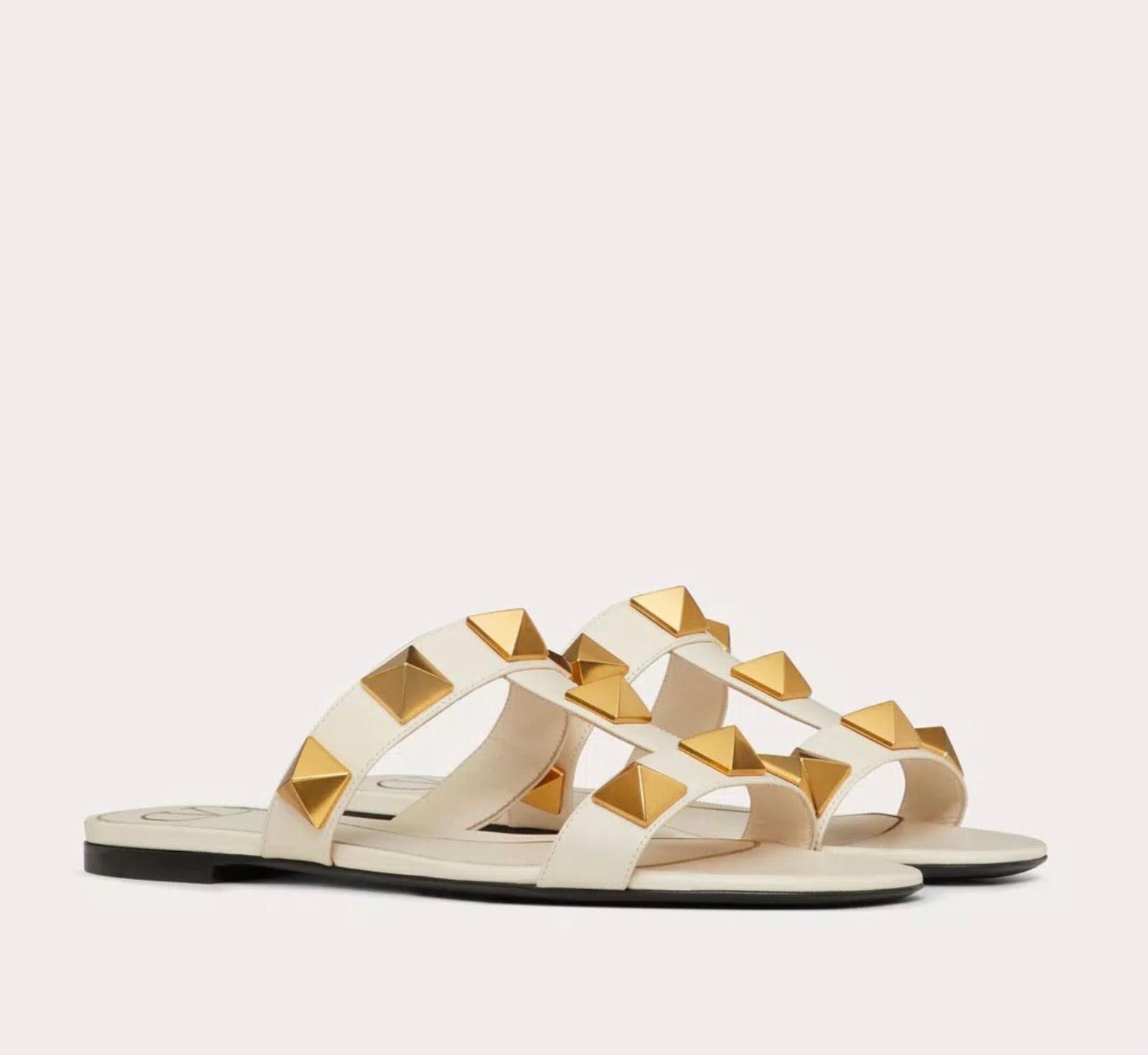 Other Valentino Flat Roman Stud Slide Sandal Size US 7.5 / IT 37.5 - 2 Thumbnail