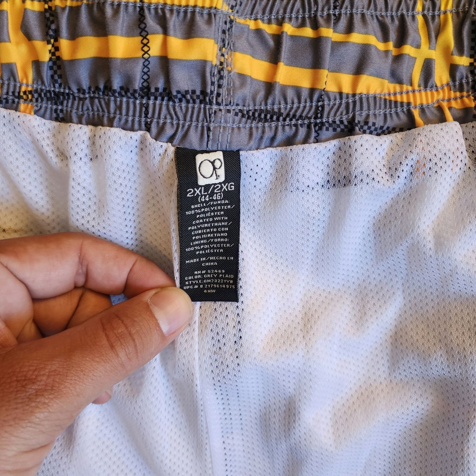 Ocean Pacific Ocean Pacific Men's 2XL Plaid Board Shorts Orange Gray Size US 44 / EU 60 - 9 Thumbnail