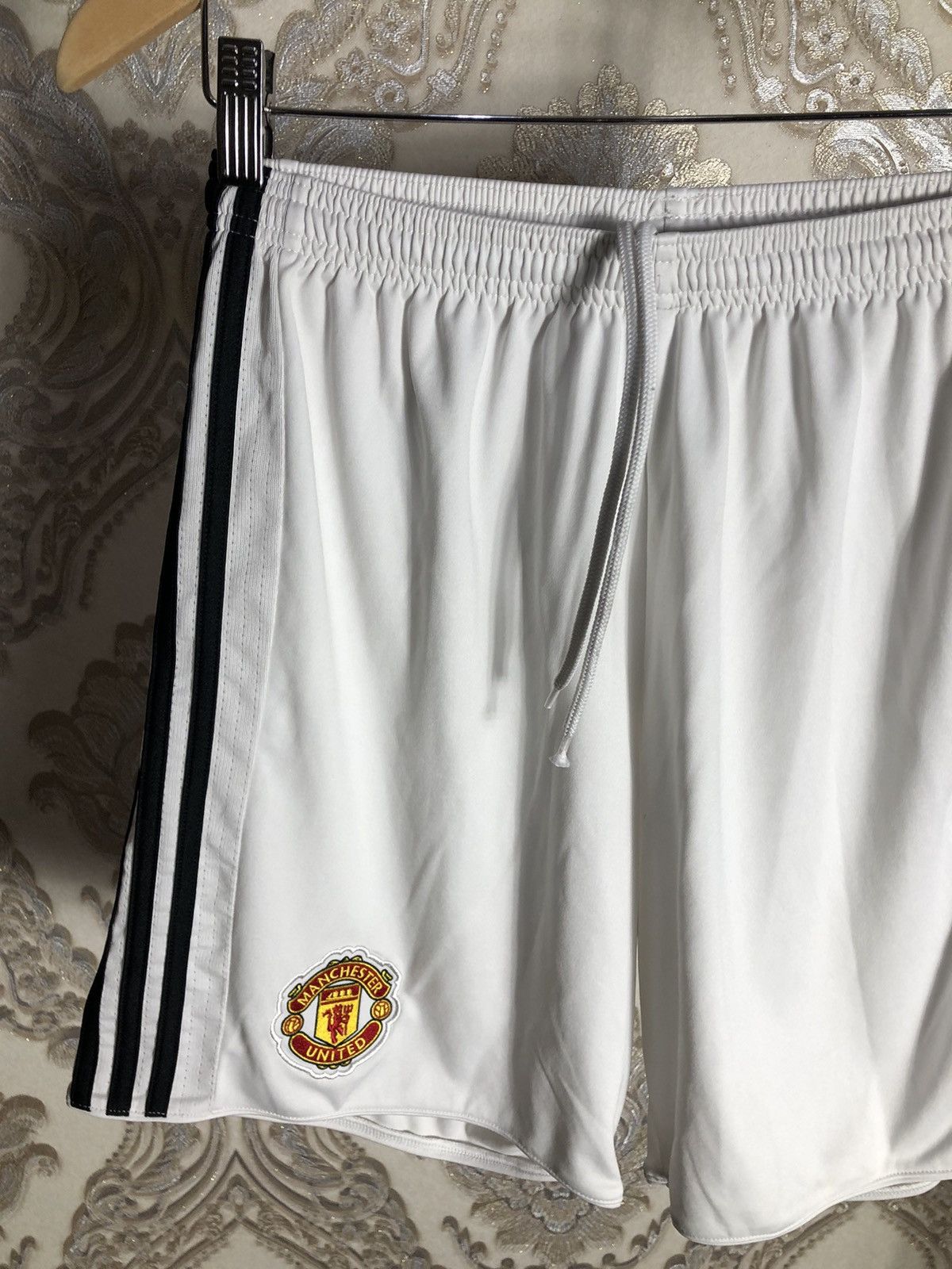 Vintage VERY RARE ADIDAS FC MANCHESTER UNITED SOCCER SHORTS Y2K 90s Size US 32 / EU 48 - 2 Thumbnail