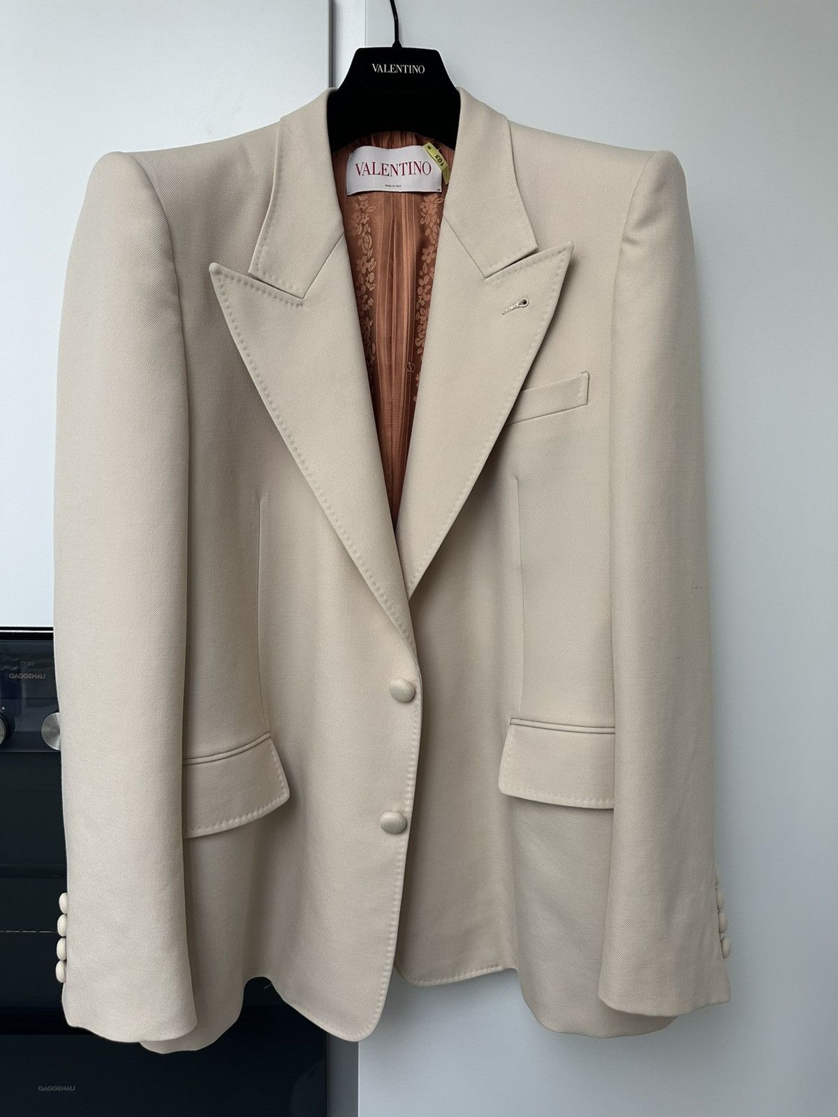 Valentino VALENTINO SINGLE-BREASTED WOOL GABARDINE JACKET Size 54L - 1 Thumbnail