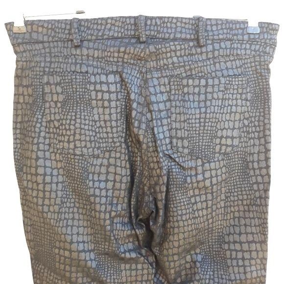 Vintage Vtg Cartise Cigarette Pant Sz 8 Black Alligator Textured Fau Size 30" / US 8 / IT 44 - 9 Thumbnail