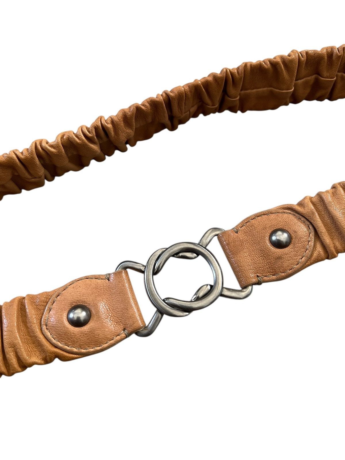 Miu Miu Miu Miu Leather Stretch Elastic Belt Size ONE SIZE - 6 Thumbnail