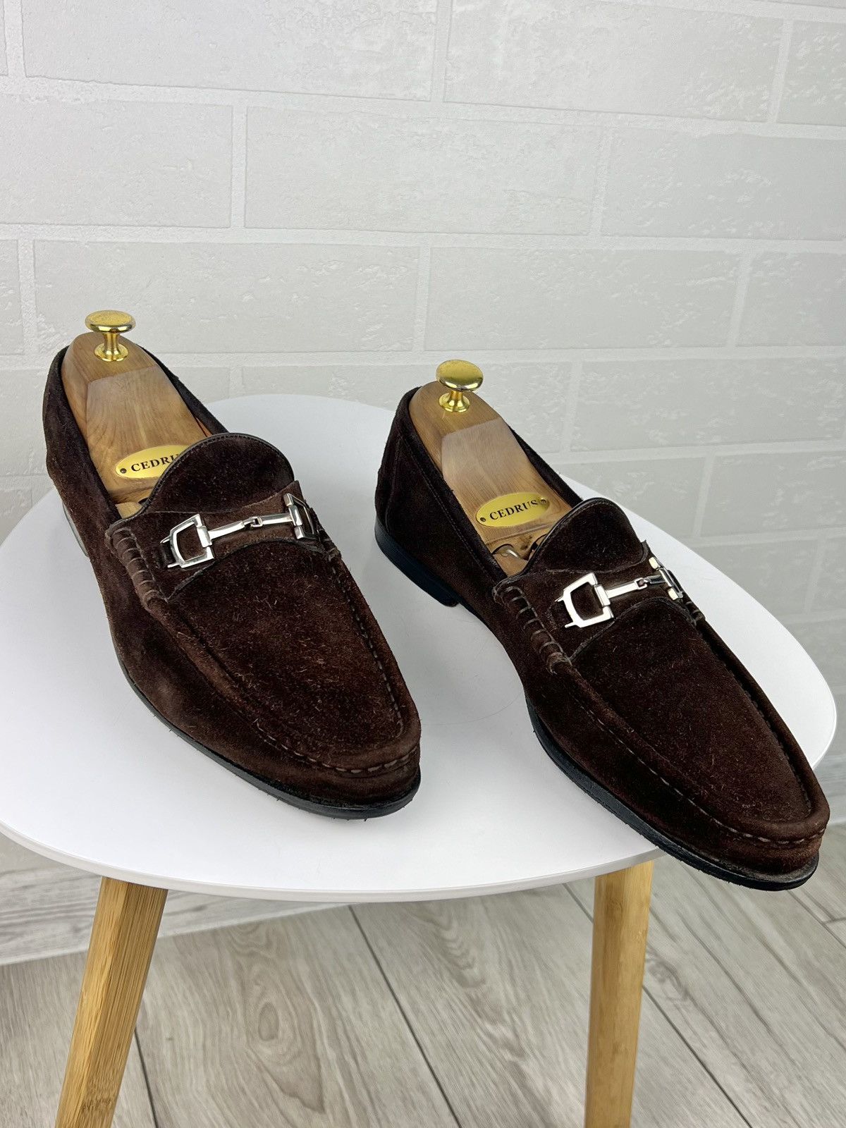 Gucci GUCCI Loafers Suede Shoes HORSEBIT Buckle GG Brown Men's Size US 9 / EU 42 - 2 Thumbnail