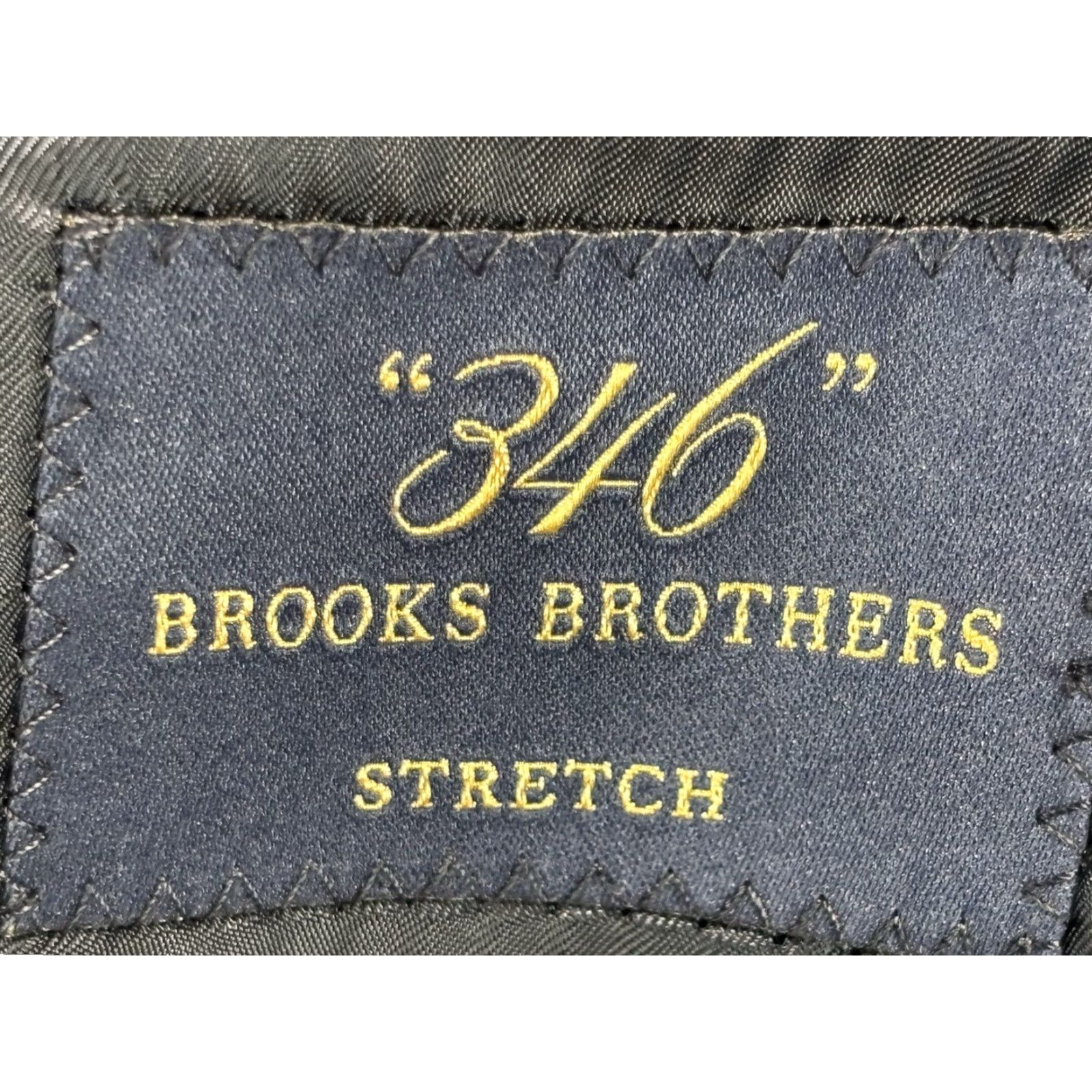 Brooks Brothers BROOKS BROTHERS 346 2 PIECE SUIT JACKET PANTS MEN Navy Pinstripe Wool 46L 38x30.5 Regular Two-Button Suit Set Mens Size 46R - 7 Thumbnail
