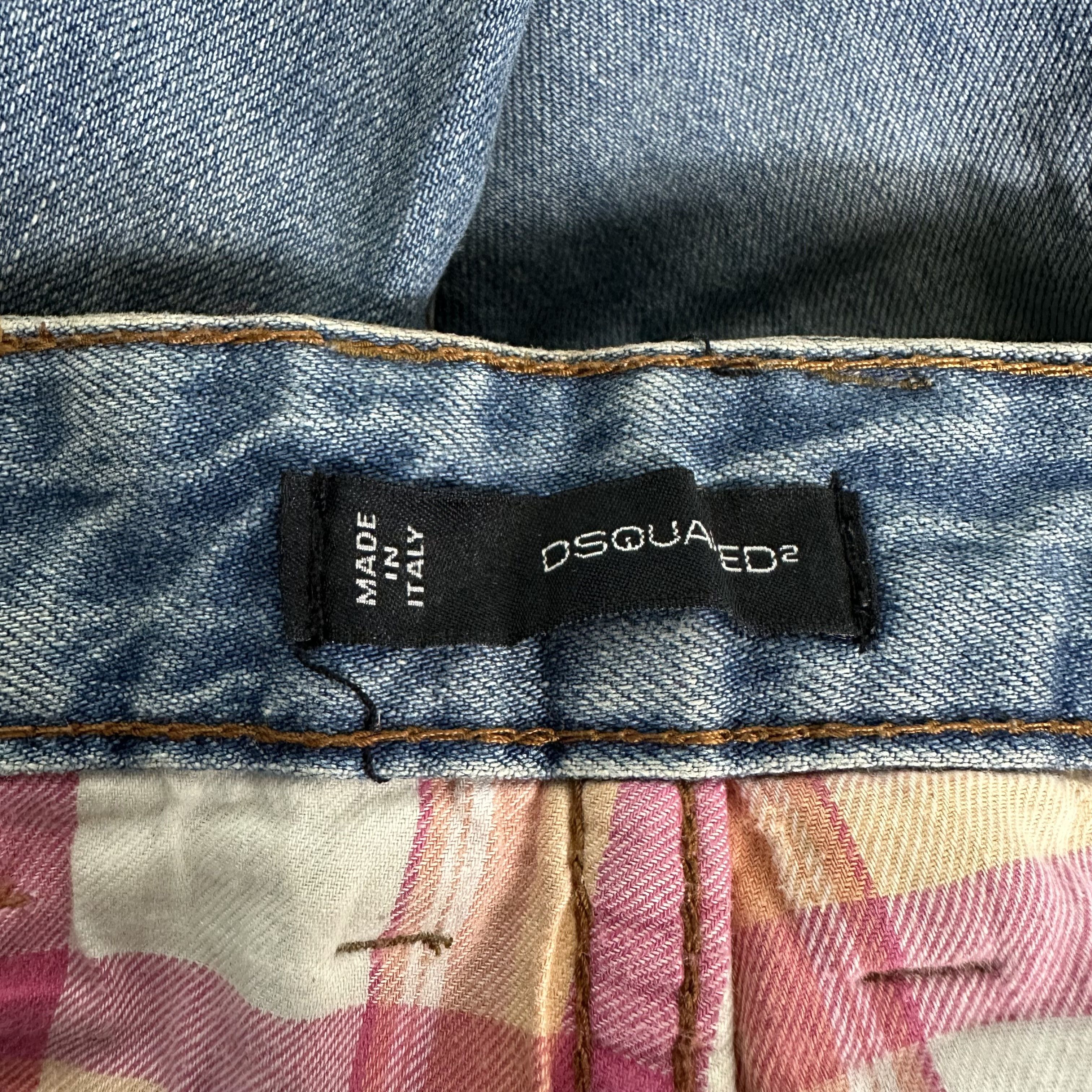 Dsquared2 🔥RARE🔥Vintage Dsquared2 Patchwork Distressed Denim Jeans Size US 33 - 13 Thumbnail