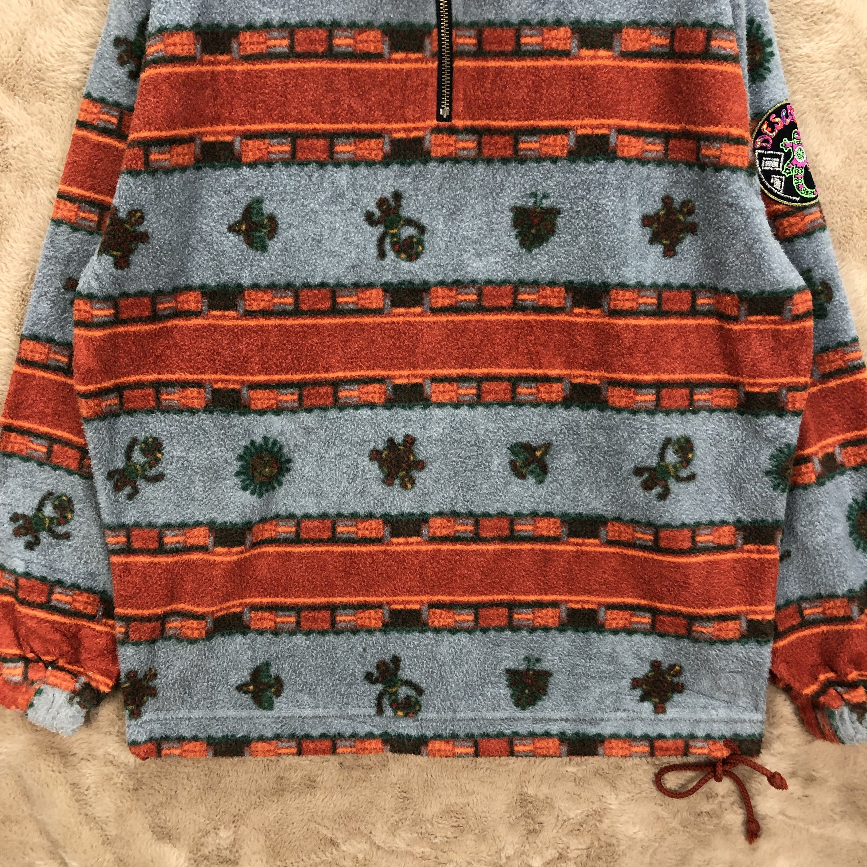 Descente DESCENTE Animal Logo Quater Zip Printed Fleece #5355-185 Size US L / EU 52-54 / 3 - 4 Thumbnail