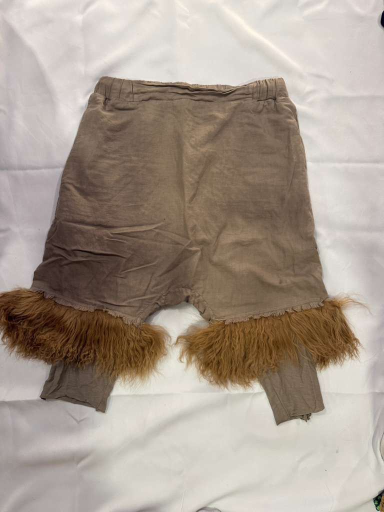 Other Custom made Brown Pants with Real Mongolian Fur Size US 32 / EU 48 - 4 Thumbnail