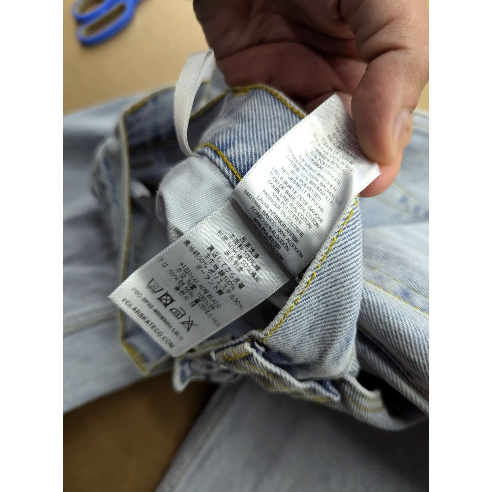 Vintage Polar Skate Co 93 Jeans Straight W30 L25.5 Light Wash Blue Denim Cotton Regular Denim Vest? Size US 30 / EU 46 - 7 Thumbnail