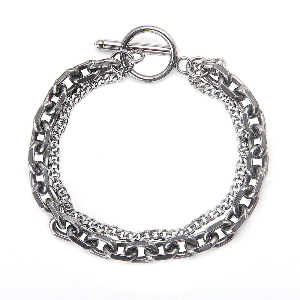 Jewelry Hip-hop Bracelet Y2K Punk Chain Gotch Bracelets Chains Size ONE SIZE - 5 Thumbnail