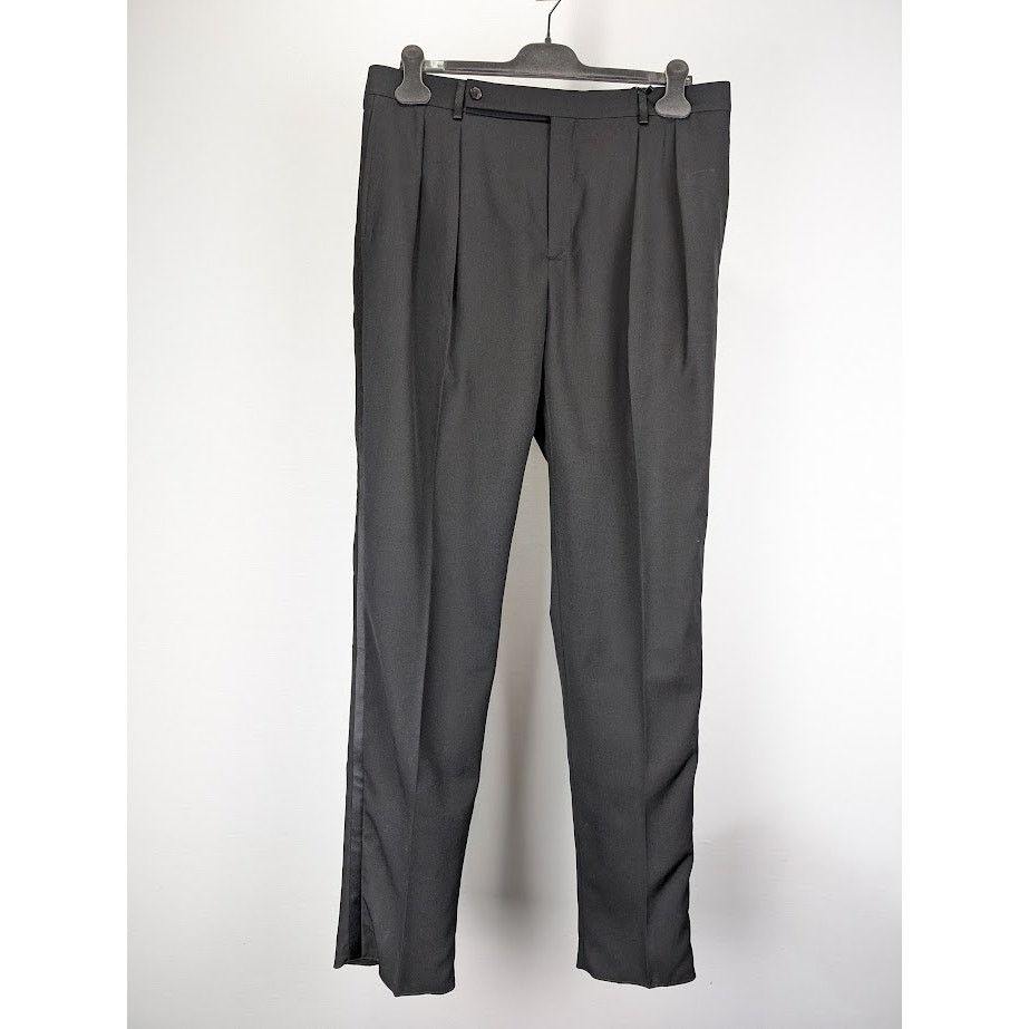 Saint Laurent Paris o1rshd1 Q:2 / 2 Pleats Tux Pants in Nero Size US 36 / EU 52 - 1 Thumbnail
