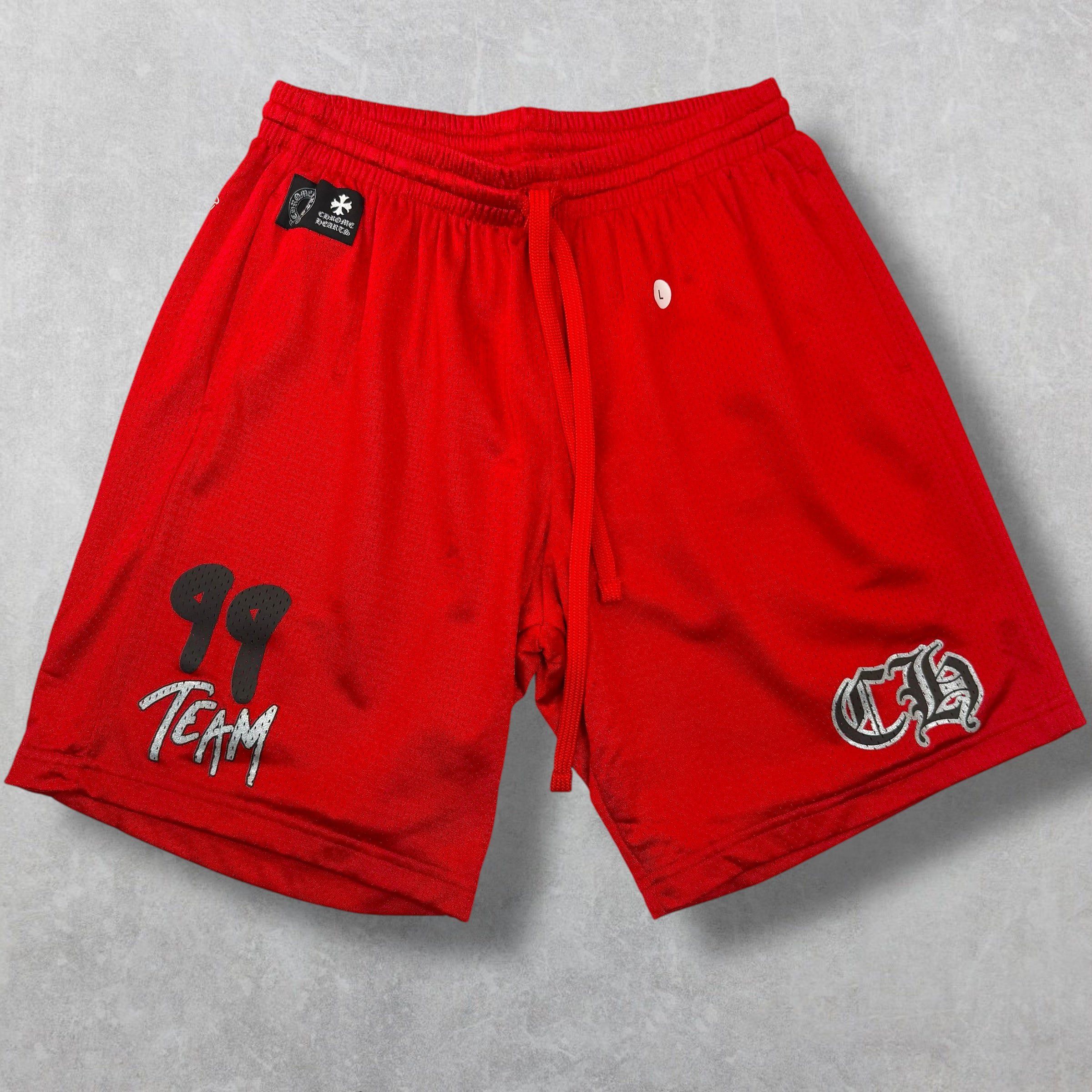 Chrome Hearts Chrome Hearts Matty Boy Red Mesh Shorts L Size US 32 / EU 48 - 1 Thumbnail
