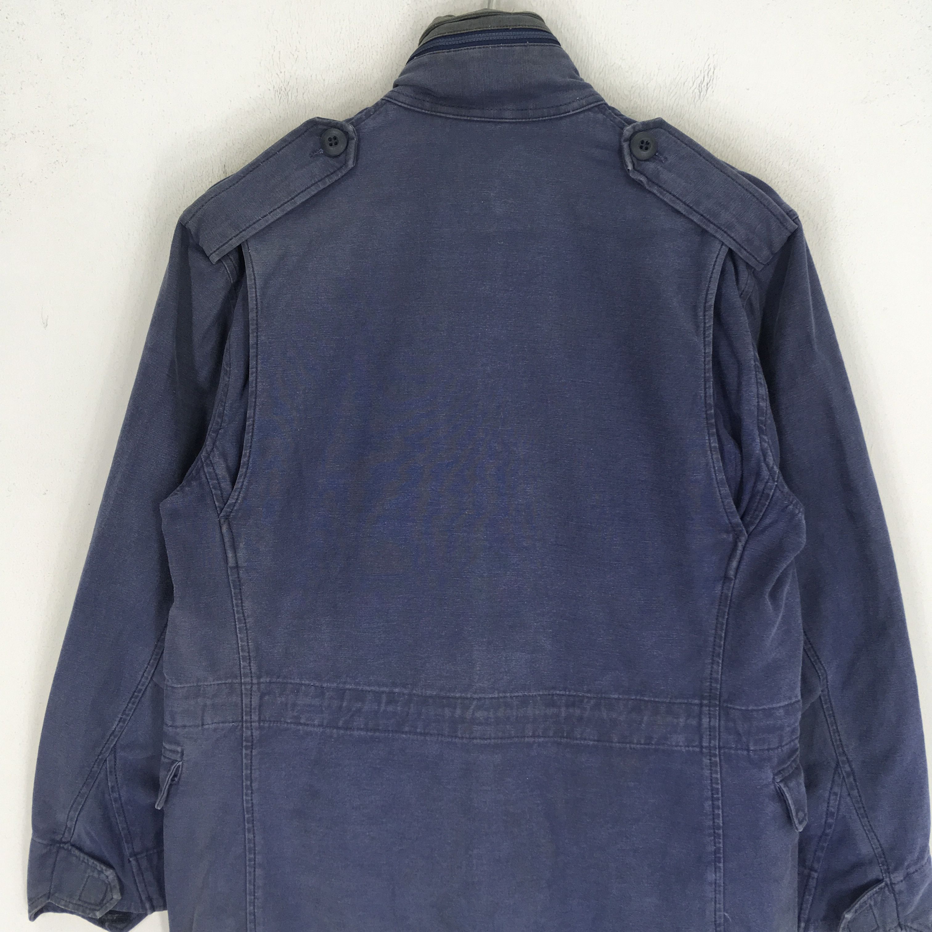 Japanese Brand Vintage Capitan Japan Frenchwork Worker Jacket Faded Blue Size US S / EU 44-46 / 1 - 4 Thumbnail