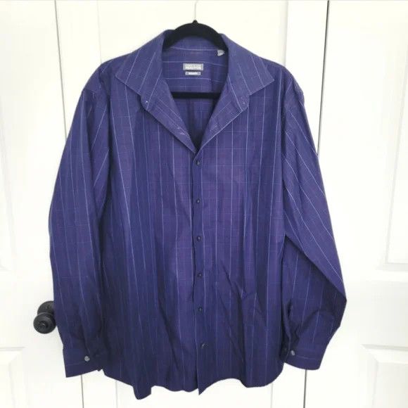 Kenneth Cole Regular Fit Checkered Long Slv Button-Up Shirt Fall Winter Size US XL / EU 56 / 4 - 2 Thumbnail