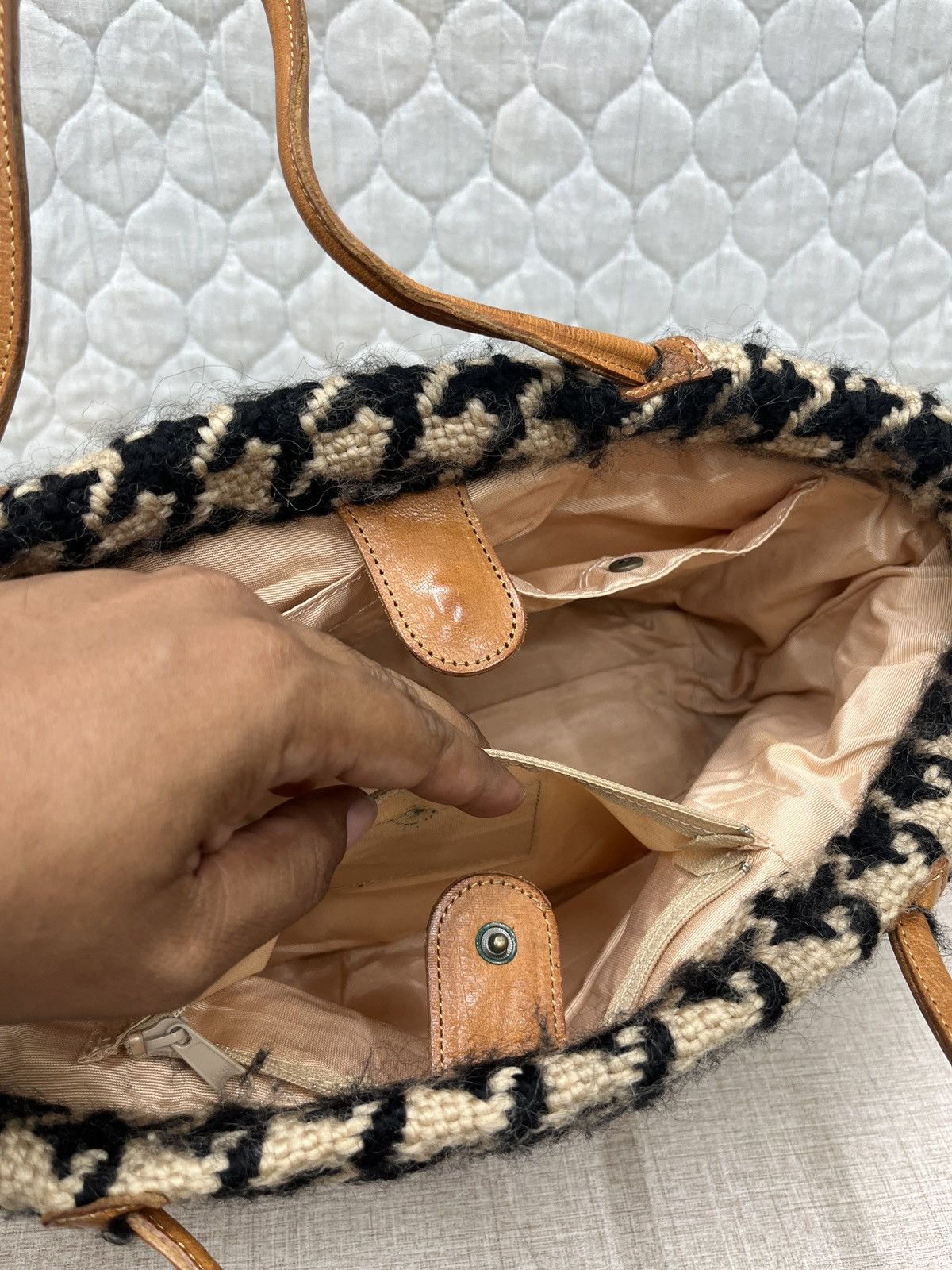 Tsumori Chisato 🔥🔥🔥ARCHIVE TSUMORI CHISATO ISSEY MIYAKE TWEED BAGS Size ONE SIZE - 14 Thumbnail