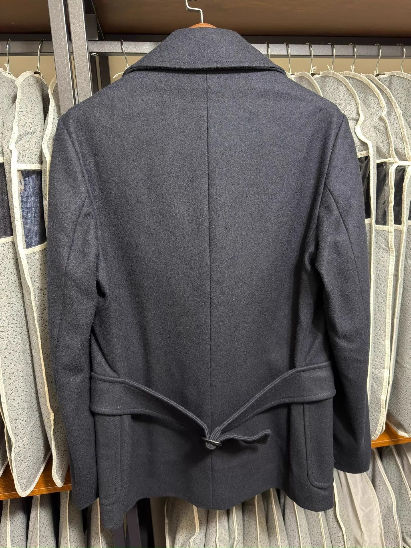 Maison Margiela Blue Double-Breasted Heavy Coat Size M Size US XXS / EU 40 - 2 Thumbnail
