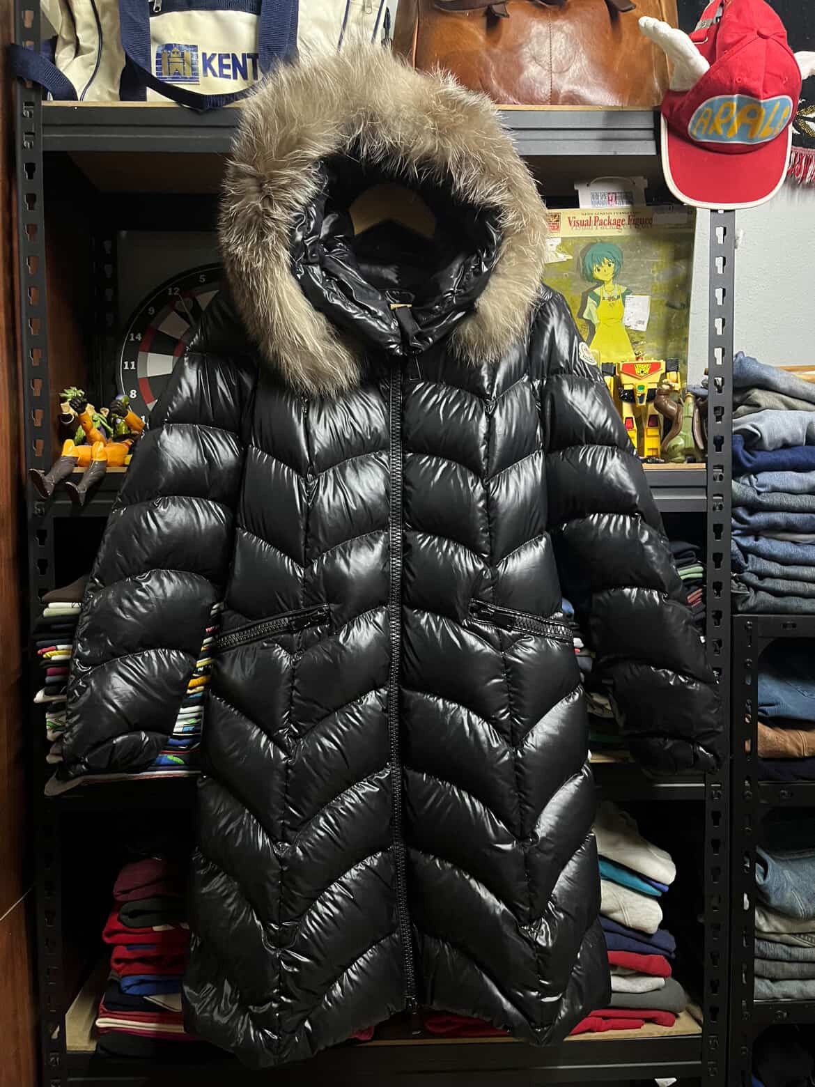 Moncler Moncler Long Black Down Coat Fur Hood Glossy Puffer Size US S / EU 44-46 / 1 - 1 Thumbnail
