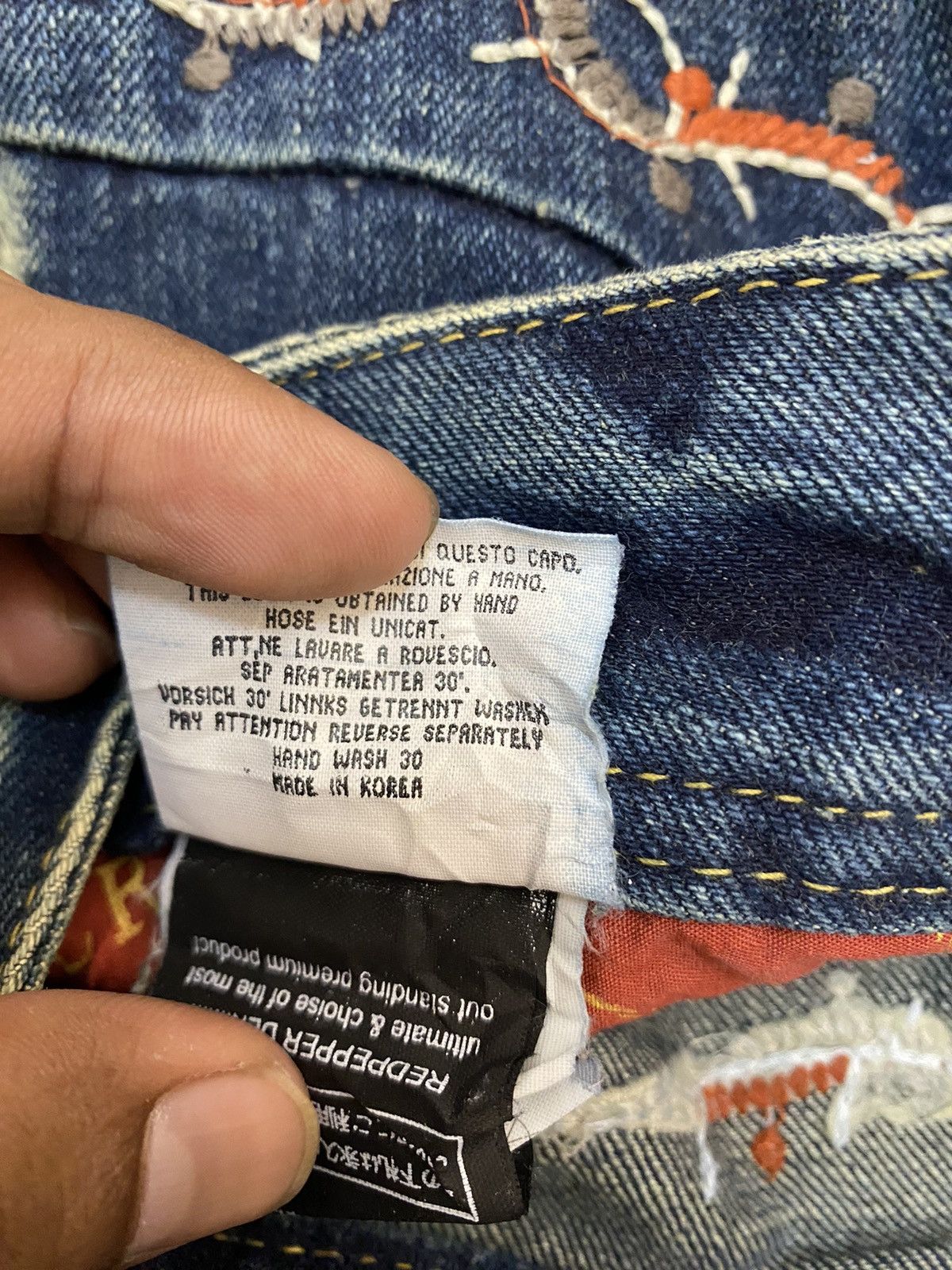 Hysteric Glamour REDPEPPER DENIM BOOTCUT FLARE WITH EMBROIDERY NATIVE DESIGN Size 28" / US 6 / IT 42 - 6 Thumbnail