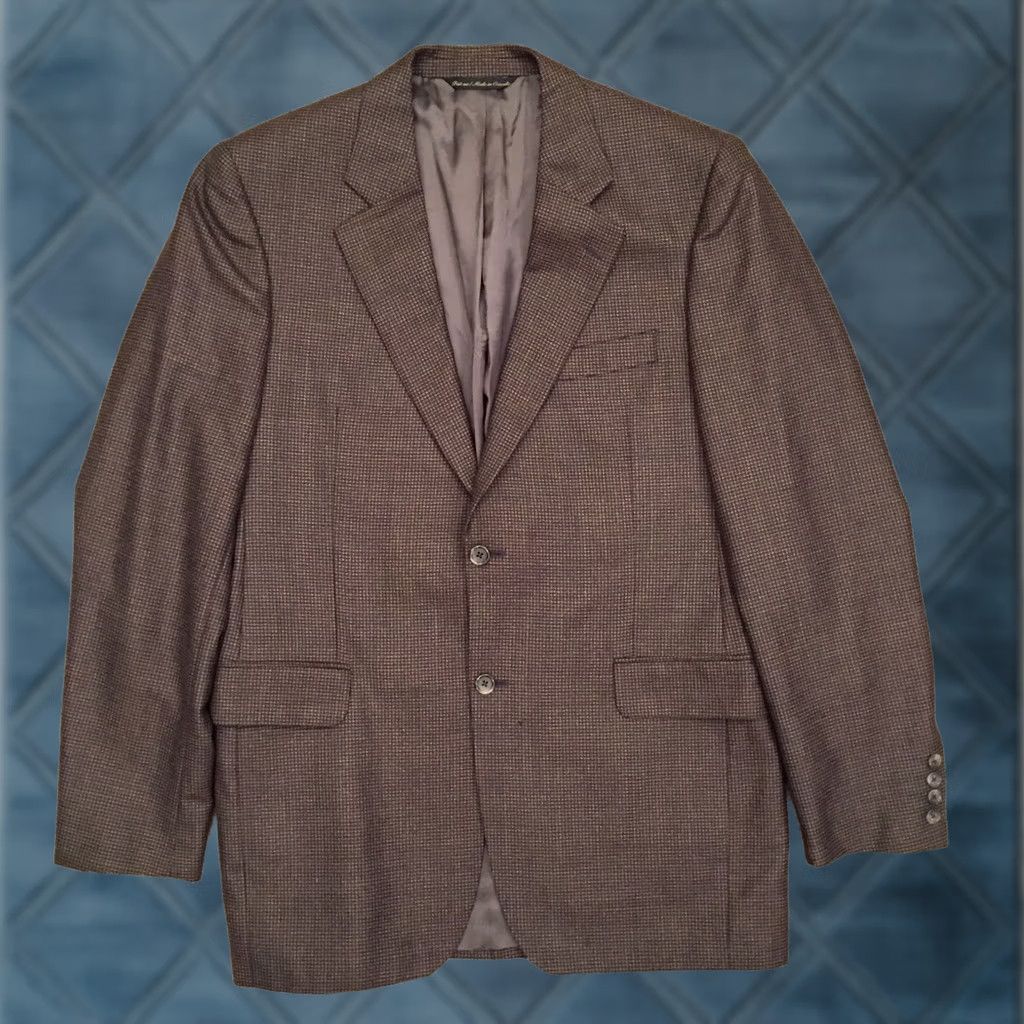 Vintage Blazer Sport Coat Mens 42 Long Brown Houndstooth Wool Blazer Coat Blazer Mens 42 Long Brown Houndstooth Wool Sport Coat Size 42R - 1 Thumbnail
