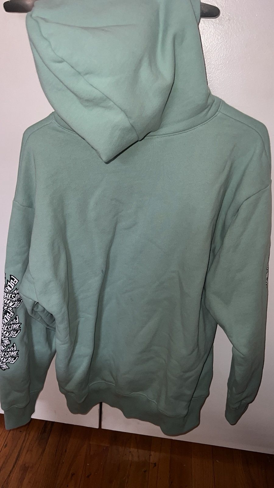 Fucking Awesome Teal FA logo elbow hoodie Size US M / EU 48-50 / 2 - 2 Thumbnail